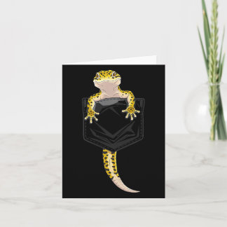 Cute Lizard Reptile Leopard Gecko Poc Gifts Men Card