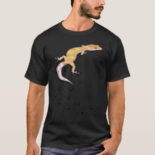 Cute Lizard Reptile With Tracks Climbing Gecko T-Shirt
