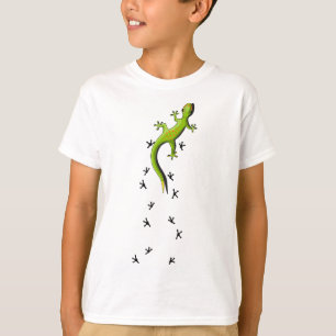 Cute Lizard Reptile With Tracks Climbing Gecko T-Shirt