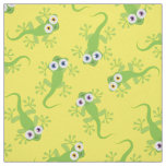 Cute Lizards Kids Gecko Cartoon Fabric