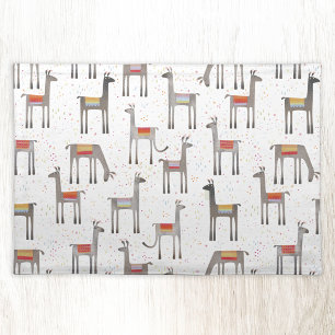 Cute Llama Alpaca  Cloth Placemat