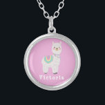 cute llama, alpaca, llama silver plated necklace<br><div class="desc">cute llama,  alpaca,  lama</div>