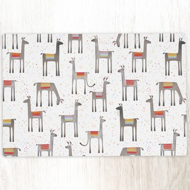 Cute Llama Alpaca  Placemat (Llama alpaca fun laminated placemat)