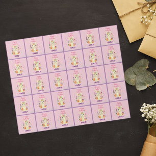 Cute Llama Animal Birthday Party Colorful Mexican Wrapping Paper