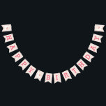 Cute Llama Baby Kids Birthday Pink bunting banner<br><div class="desc">This sweet first birthday party bunting features pink typography and cute llama illustrations on a pale pink background. This is the perfect decor for a sweet first birthday and coordinates with our "Cute Whole Llama Fun" collection!</div>