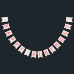 Cute Llama Baby Kids Birthday Pink bunting banner<br><div class="desc">This sweet first birthday party bunting features pink typography and cute llama illustrations on a pale pink background. This is the perfect decor for a sweet first birthday and coordinates with our "Cute Whole Llama Fun" collection!</div>