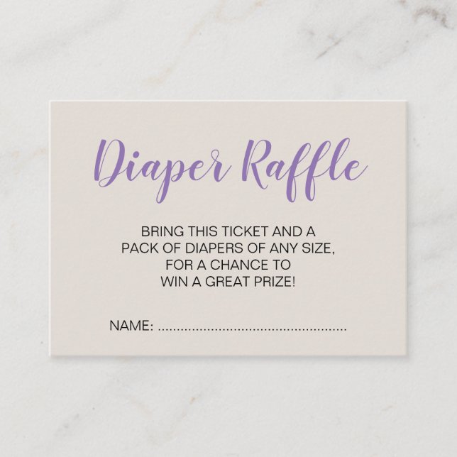 Cute Llama Baby Shower Diaper Raffle Ticket Cards (Front)