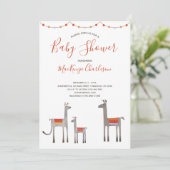 Cute Llama Baby Shower Invitation (Standing Front)