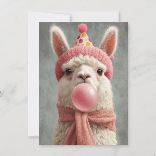 Cute Llama Birthday Card