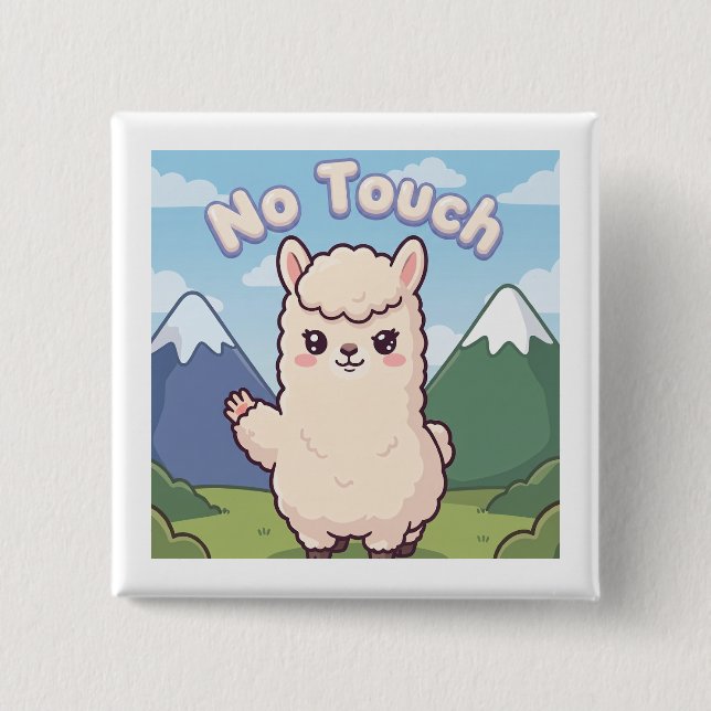 Cute Llama  Button (Front)