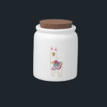 Cute llama candy jar<br><div class="desc">The background color can be changed</div>