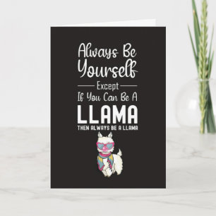 Cute Llama Cards Funny Humor Alpaca Animal