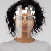 Cute Llama Cartoon Animals Face Shield (Insitu)