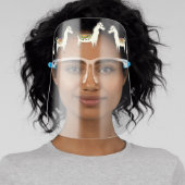 Cute Llama Cartoon Animals Face Shield (Insitu)