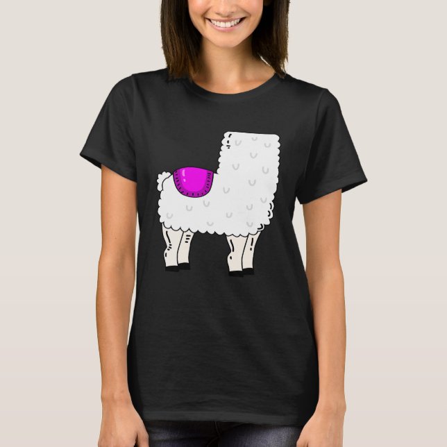Cute Llama Costume Alpaca T-Shirt (Front)