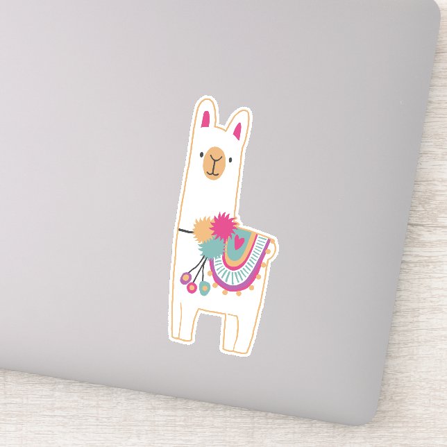Cute llama design sticker (Detail)