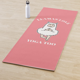 Cute Llama Doing Yoga, Llamas Love Yoga Too Yoga Mat
