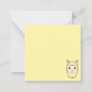 Cute Llama Drawing Note Card