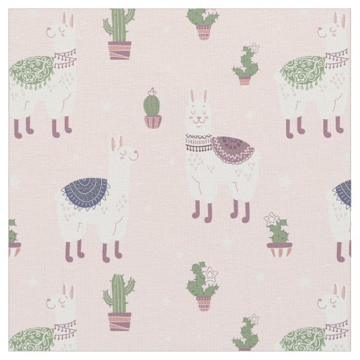 Cute Llama Fabric