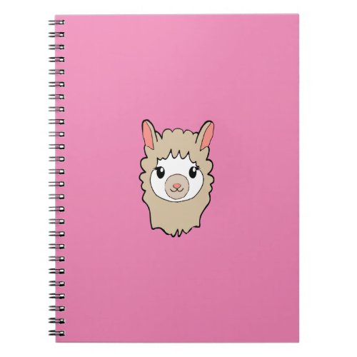 Cute Llama Face Drawing Notebook