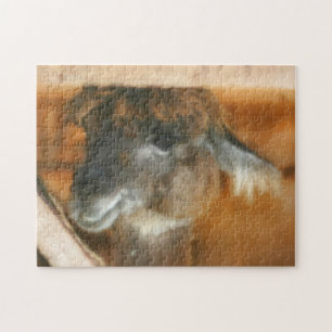 Cute Llama Face Farm Animal Art Jigsaw Puzzle
