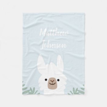 Cute Llama Fleece Blanket by OS_Designs at Zazzle