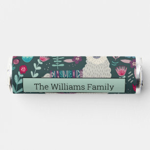 Cute Llama Floral Design Breath Savers® Mints