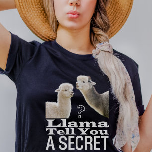 Cute Llama Funny Pun Jokes Memes Black Tri-Blend Shirt