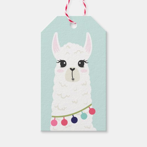Cute Llama Girls Birthday Gift Tags