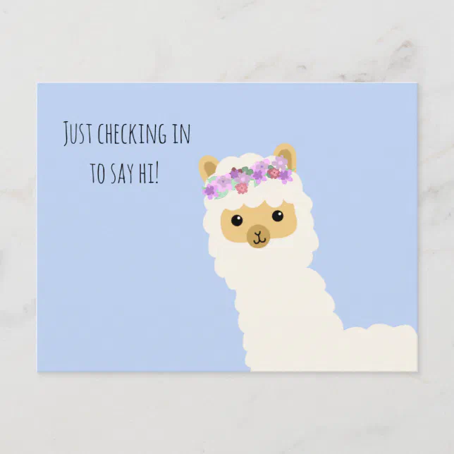 Cute Llama Greeting Card | Zazzle