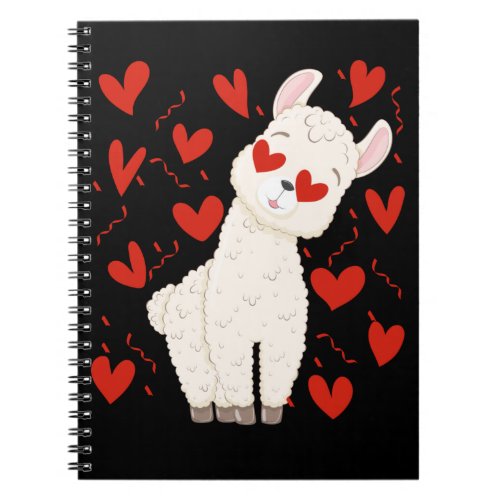 Cute Llama Heart Alpaca Lover Notebook