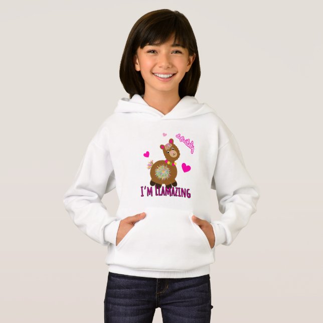 Cute llama hoodie (Front Full)