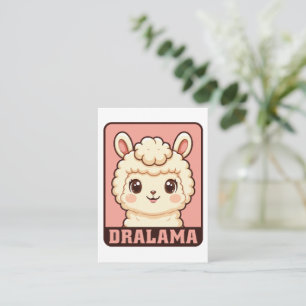 Cute llama illustration design advice card