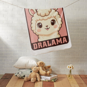 Cute llama illustration design baby blanket