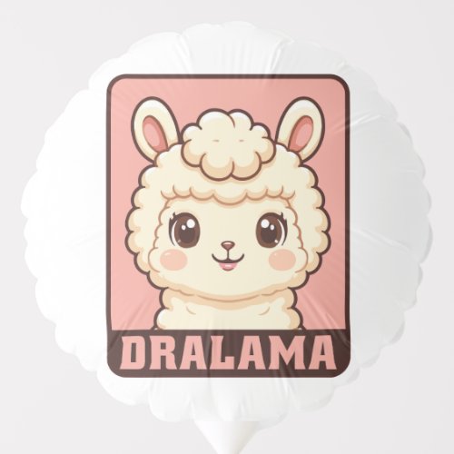 Cute llama illustration design balloon