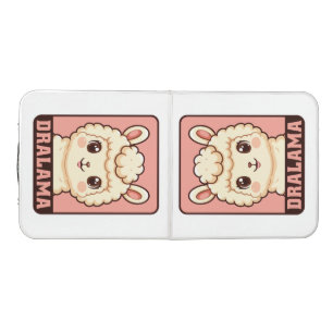 Cute llama illustration design beer pong table