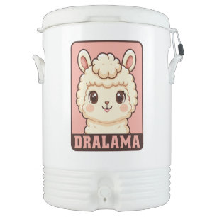 Cute llama illustration design beverage cooler