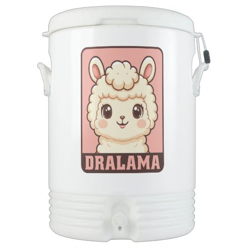 Cute llama illustration design beverage cooler