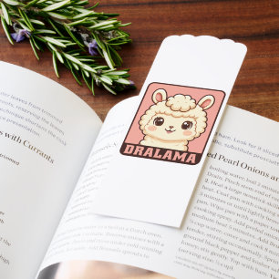 Cute llama illustration design bookmarks