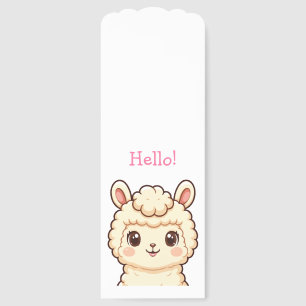 Cute llama illustration design bookmarks