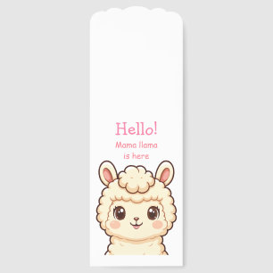 Cute llama illustration design bookmarks