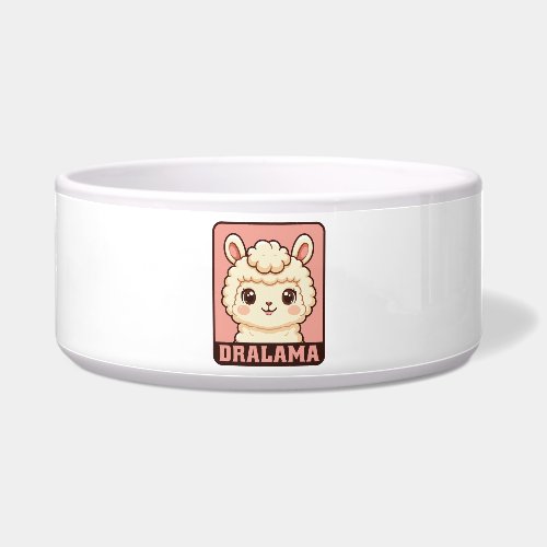 Cute llama illustration design bowl