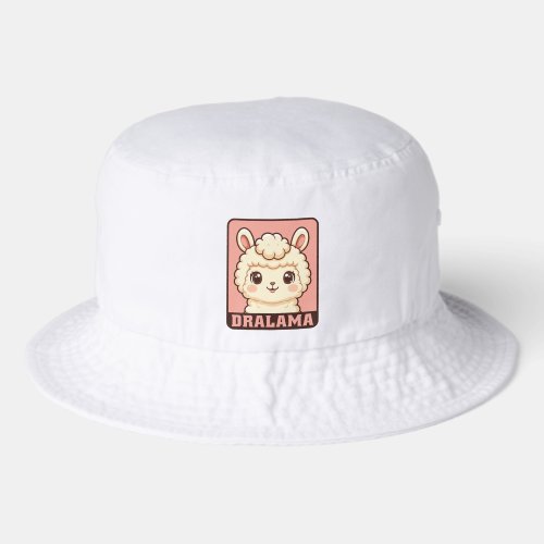 Cute llama illustration design bucket hat