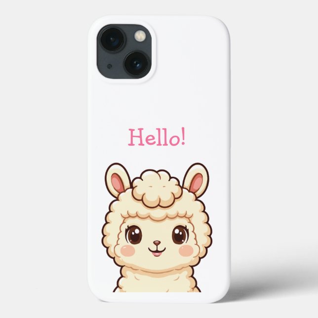 Cute llama illustration design Case-Mate iPhone case (Back)