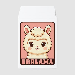 Cute llama illustration design envelope mailers