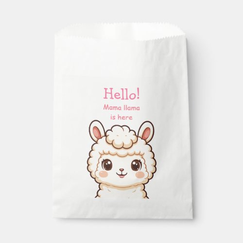 Cute llama illustration design favor bag