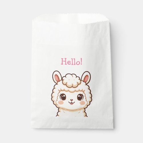 Cute llama illustration design favor bag
