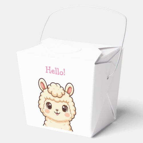 Cute llama illustration design favor boxes