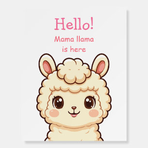 Cute llama illustration design foam board
