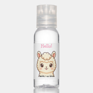 Cute llama illustration design hand sanitizer